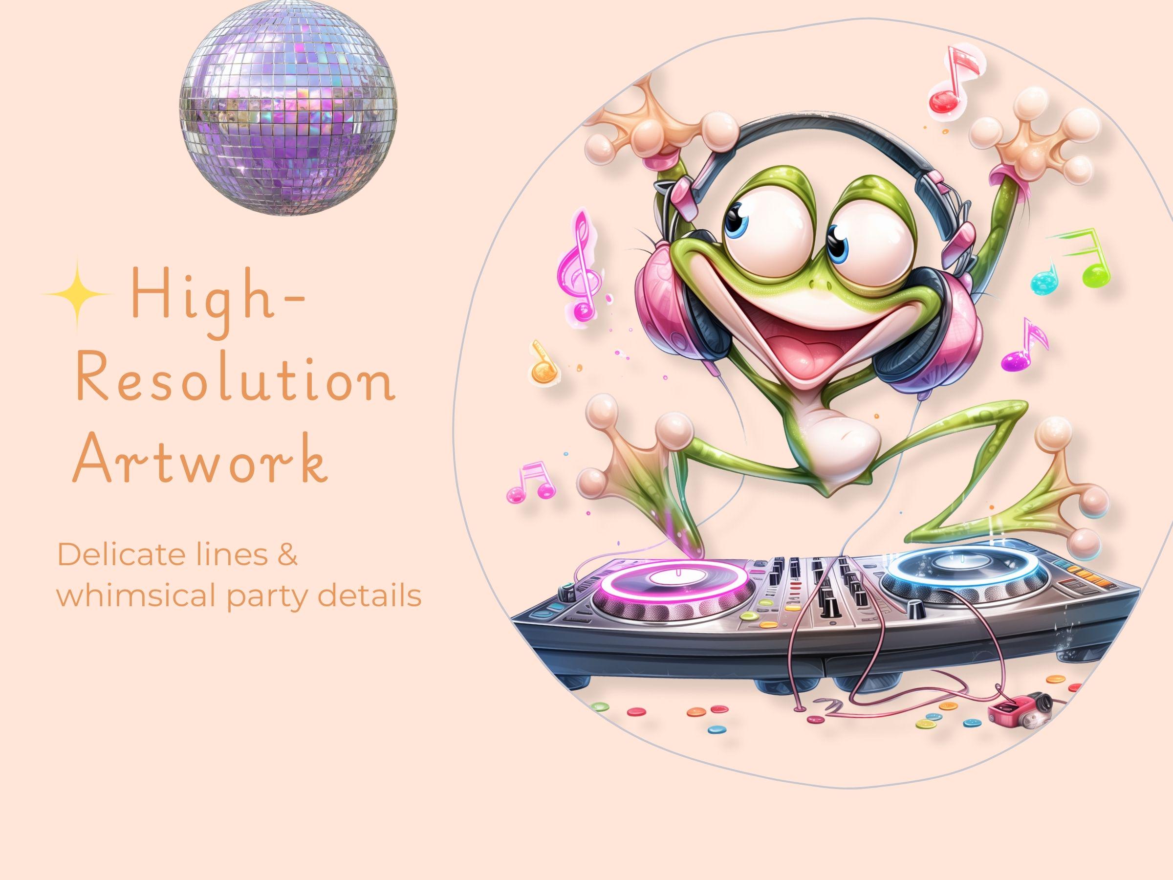 Cute Disco Party Animal Cartoon Clipart, Disco Fever Cuties Bundle ...