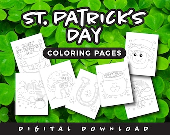 Celebre el Día de San Patricio con páginas para colorear / Diez páginas para colorear fáciles y divertidas para niños