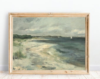 Arte costero vintage / Decoración de casa de playa / Decoración de pared de casa de playa / Descarga digital / Imprimible