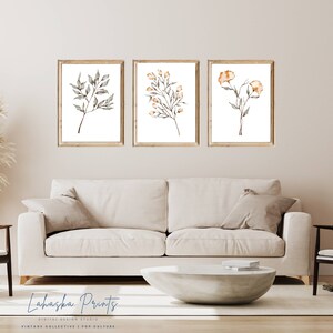 PRINTABLE 3 Piece Set Watercolor Botanical Print | Gallery Wall Art ...