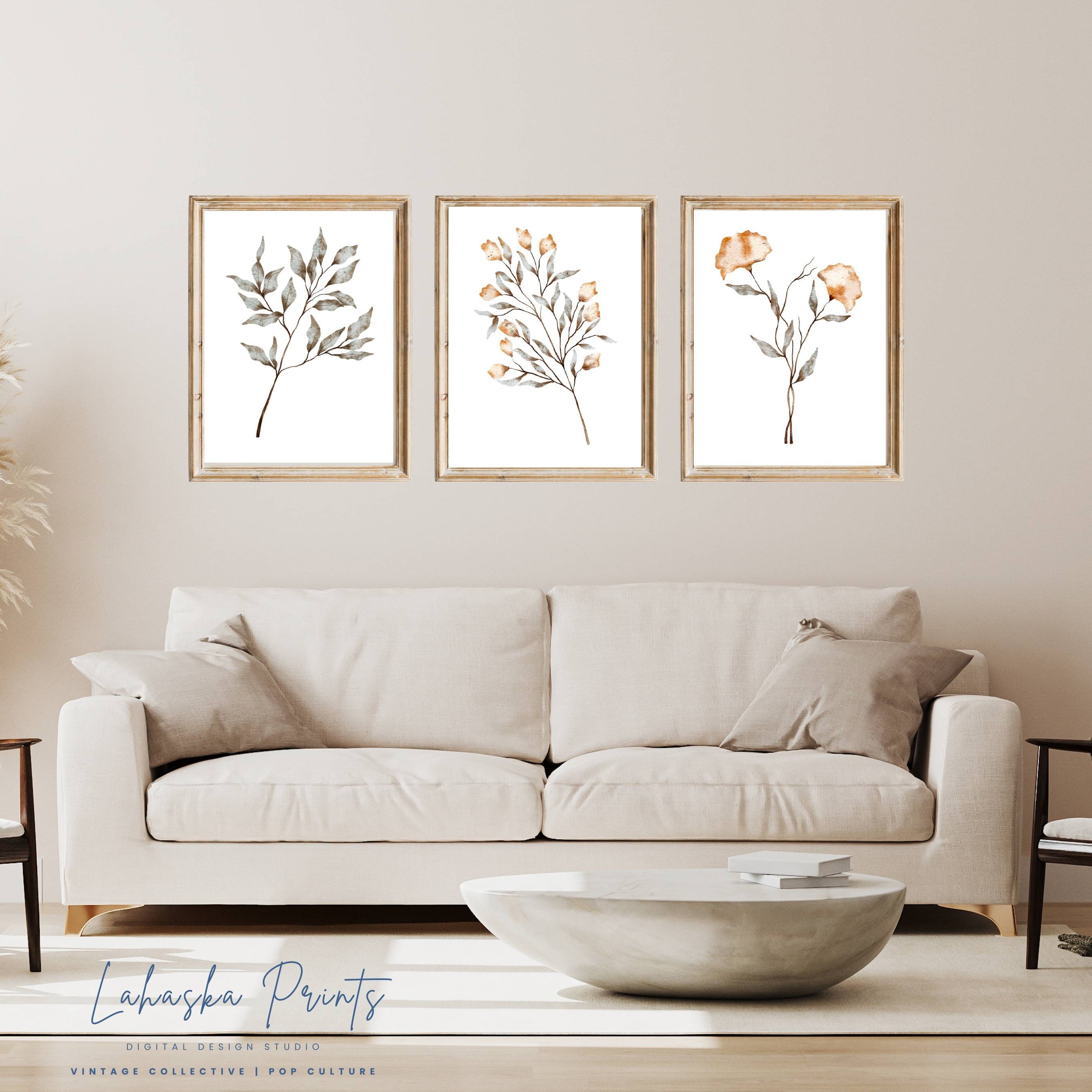 PRINTABLE 3 Piece Set Watercolor Botanical Print | Gallery Wall Art ...