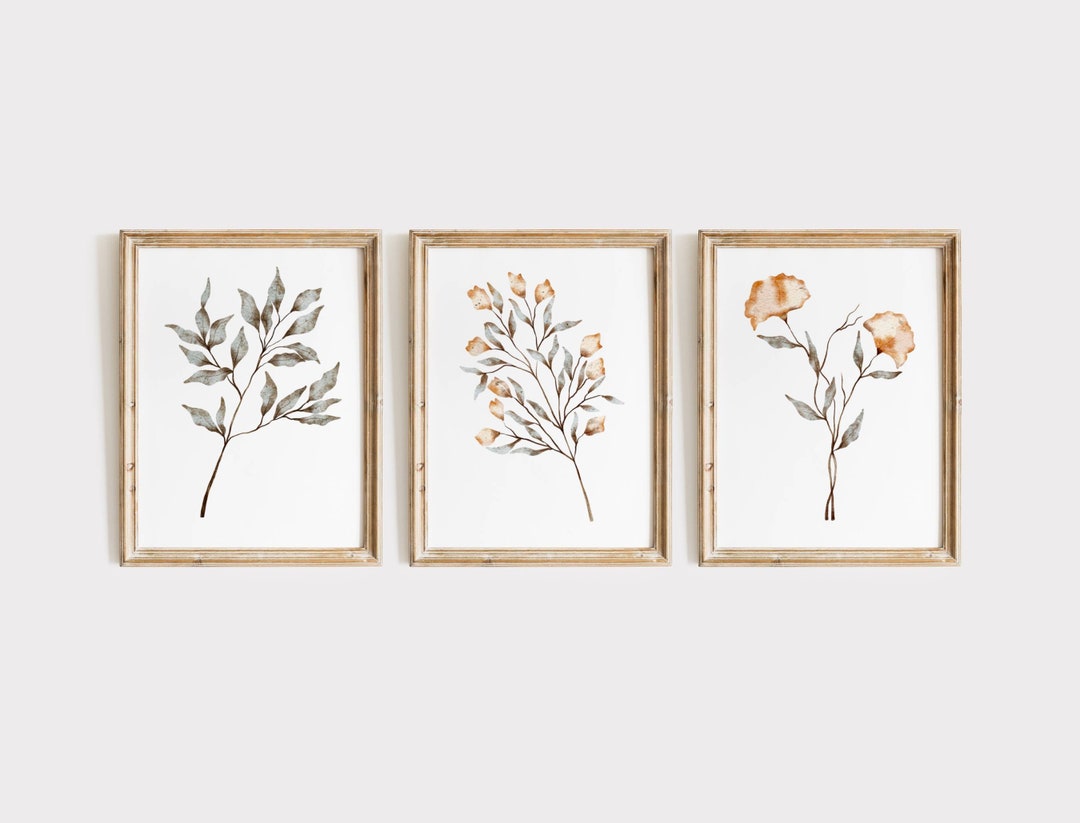 PRINTABLE 3 Piece Set Watercolor Botanical Print | Gallery Wall Art ...