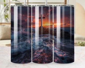 Christian 20 oz Skinny Tumbler Sublimation Design, Straight & Tapered Wrap, Tumbler Wrap, Tumbler Png, Instant Download