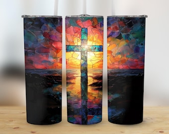 Christian 20 oz Skinny Tumbler Sublimation Design, Straight & Tapered Wrap, Tumbler Wrap, Tumbler Png, Instant Download