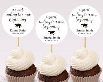 Graduation Cupcake Topper Graduation 2026 Graduation Decor for Graduation Party Favors Personalized Graduation Cupcake Picks Graduation Tags