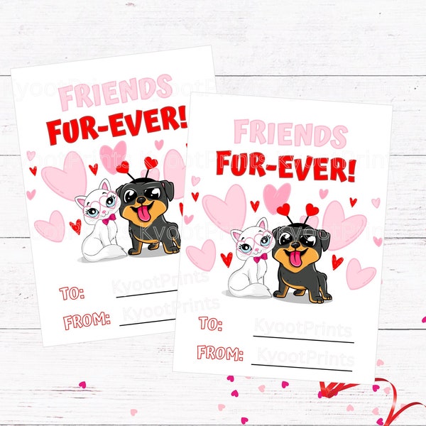 Valentine Day Cards Printable Valentine's Day Puppy Cards Kids School Classroom Valentine Tags Valentine Instant Download Kids Valentine Day