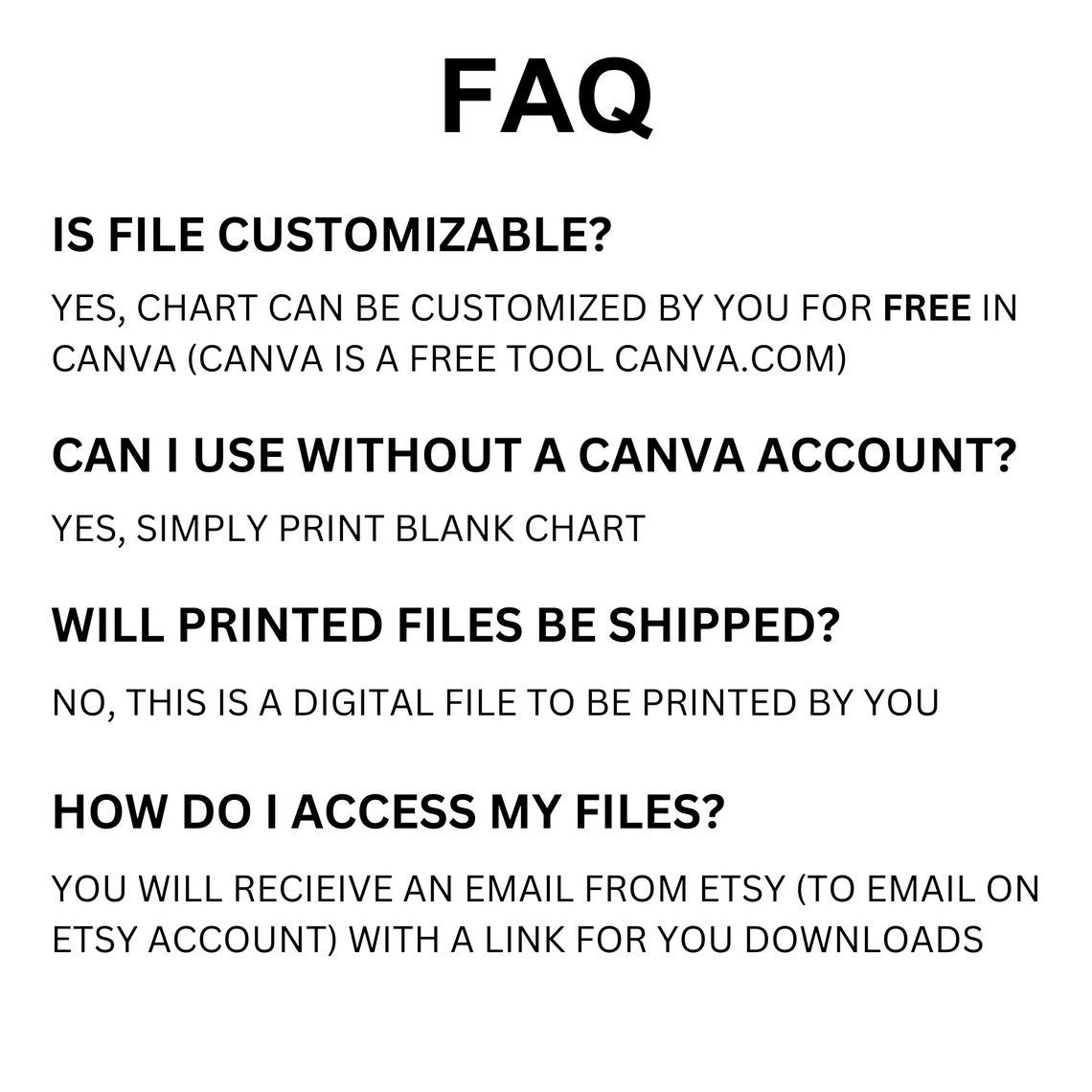 Responsibility Chart for Kids Chore Chart EDITABLE Reward Chart Daily