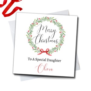 Personalized Christmas Card, Daughter/Granddaughter/Niece/Sister/Goddaughter Christmas Card Printable, Holiday Card Instant Download, Tag