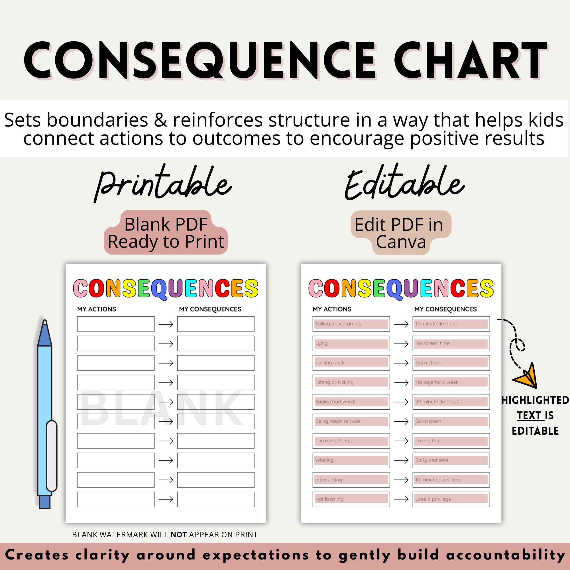 Kids Reward System Printable Behavior Chart Chore Chart Routine Tracker ...