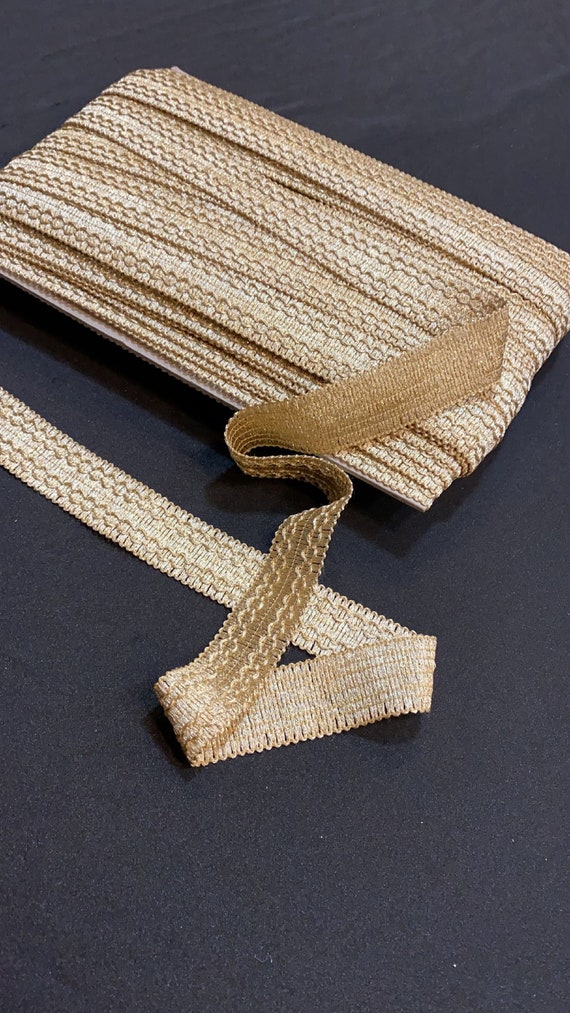 Golden Braid Stripe Metallic Gold Fabric Trim by the Yard. Etsy