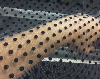 Black Polka Dot Tulle Fabric: Dressmaking & Decor - By The Yard