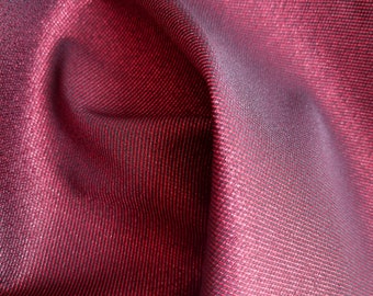 Red & Black Lurex Woven Fabric: Shimmering Evening Gown Material