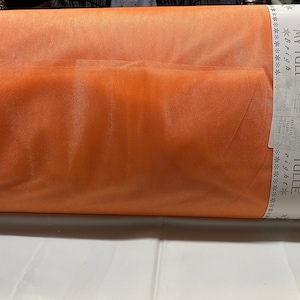 Orange Crystal Tulle Fabric.For Dresses, Tutu Skirts, Decoration,Halloween Party