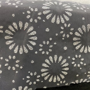 Floral White Tulle Fabric,Glitter Print Tulle By the Yard.Wedding,Bridesmaid,Prom,Graduation,Evening Dress,Party Decor Tulle.