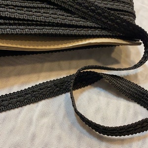 Black Braid Embroidery Trimming: Versatile Sewing & Craft Trim