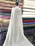Intense Glitter Tulle Fabric - Ideal for Wedding & Bridesmaid Dresses in Off-White