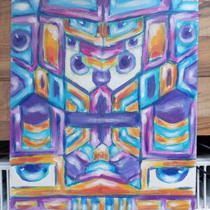 Pintura de festival, Pintura, Pintura acrílica, Acrílico, Pintura em papelão, Arte, Artista, Pintura original