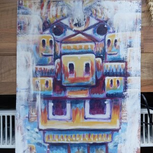 Pintura original, Pintura, Pintura acrílica, Acrílico, Pintura em papelão, Arte, Artista, Pintura de festival