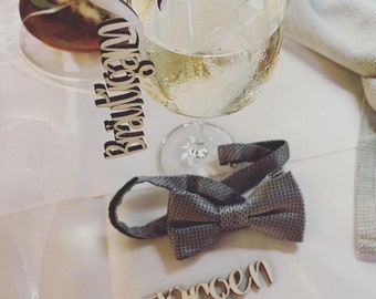 Personalized Placeholders for Glasses/Glass Hangers/Wedding/Celebrations/Occasions