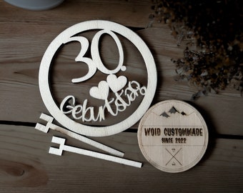 Cake Topper Birthday/Decorating/Cake Decoration/Party Decoration/Gift/Round Birthday/Confectionery