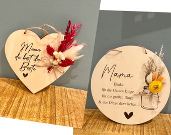 Decoration/Wall decoration/Mom/Mother's Day/Heart/Dried flowers/Birthday/Souvenir