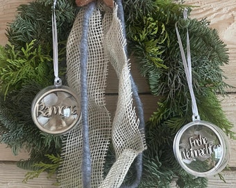 Christmas tree decorations/personalized Christmas tree baubles/dried flowers/gifts/Christmas