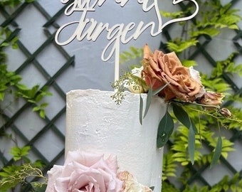 Personalized wedding cake topper