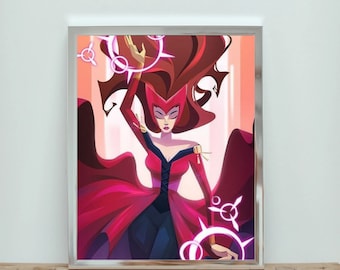Scarlet witch poster/digital print