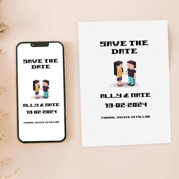 Retro Save the Date Etsy UK