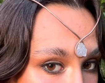 Celestit Haarreif Tiara - Drittes Auge Schmuck - Elfen Krone Kopfschmuck