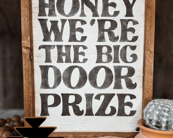 Rustic Western Wall Art | In Spite of Ourselves Lyrics | Framed Prine Lyric Sign | Big Door Prize Sign | Handmade Farmhouse Decor