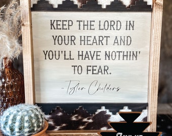 Tyler Childers Faux Cowhide Lyrics Western Sign