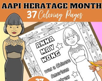 Asian American Pacific Islander Coloring Pages | Celebrate AAPI Heritage Month.