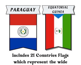 Hispanic Country Flags | Hispanic Heritage Month Flag Bunting | Spanish Speaking Countries Banners | Hispanic Decor | Classroom Decor