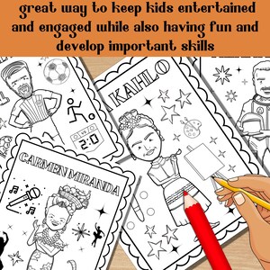 Hispanic Heritage Month Coloring Pages | National Hispanic Heritage Month Coloring Sheets | Latino Heritage Month | Hispanic Famous Figures image 2