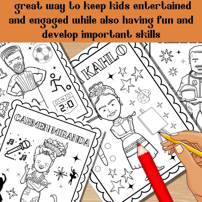 Hispanic Heritage Month Coloring Pages | National Hispanic Heritage Month Coloring Sheets | Latino Heritage Month | Hispanic Famous Figures image 2
