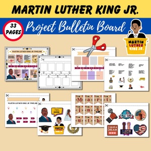 Martin Luther King JR Timeline Bulletin Board Kit|A Child&#39;s Project|Classroom Bulletin Board Kit| Martin Luther King Project|Life Background