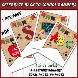 Welcome Back to School Bunting Banners - Customizable Printable ...