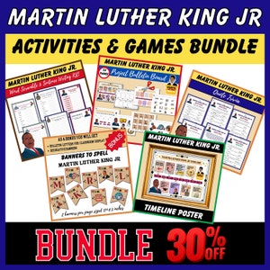 Martin Luther King Jr Timeline Poster | Martin Luther Life Timeline | MLK Day Classroom Decor | Black History Month | bulletin board Idea