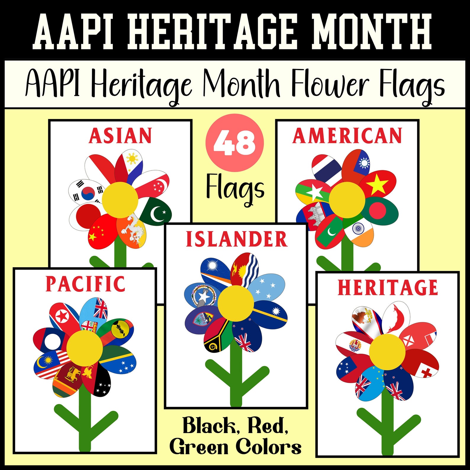 Asian American & Pacific Islander Heritage Month Bundle, Bulletin Board ...