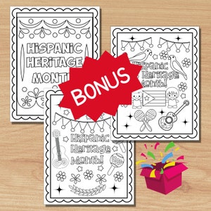 Hispanic Heritage Month Coloring Pages | National Hispanic Heritage Month Coloring Sheets | Latino Heritage Month | Hispanic Famous Figures image 5