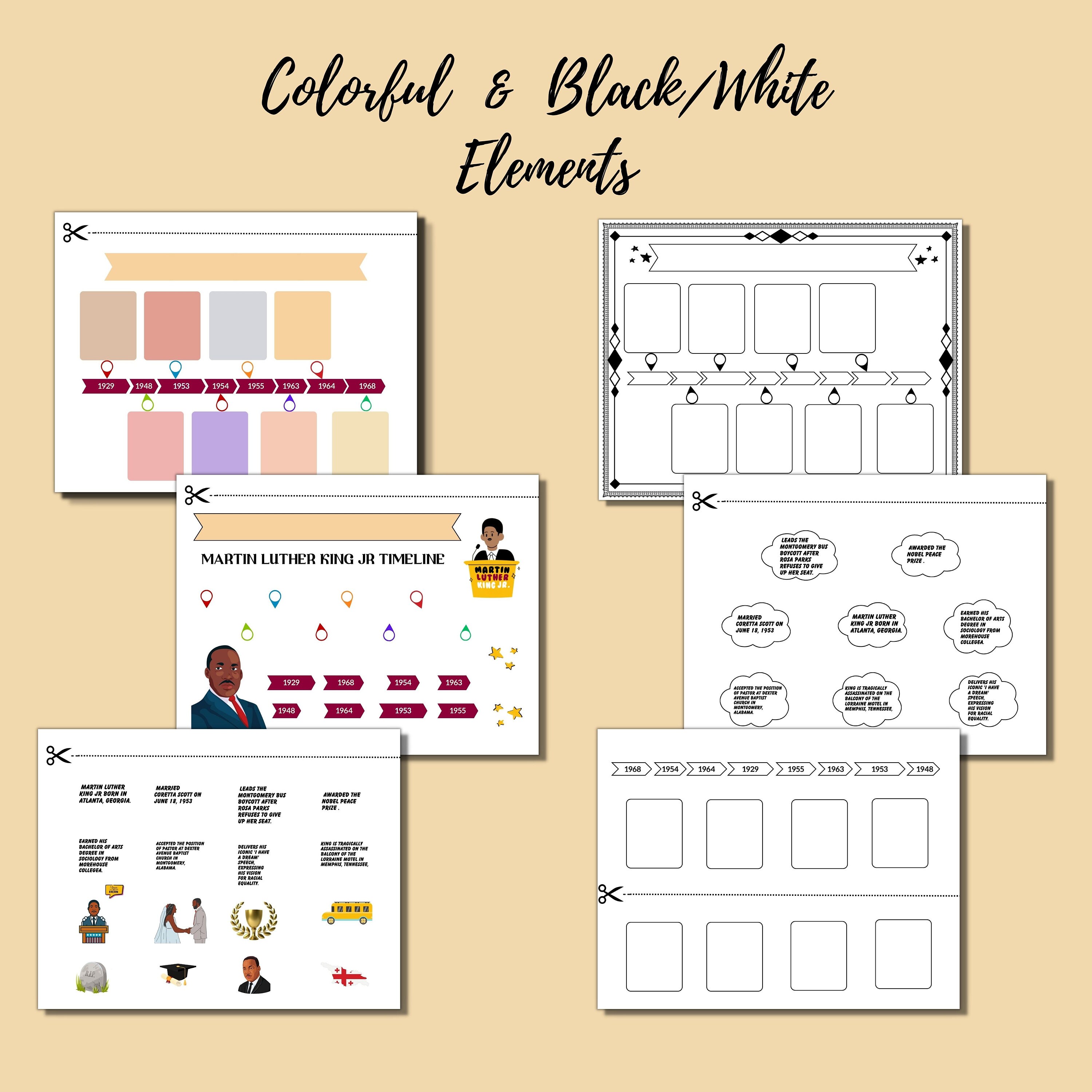 Martin Luther King JR Timeline Bulletin Board Kit|a Child's Project ...