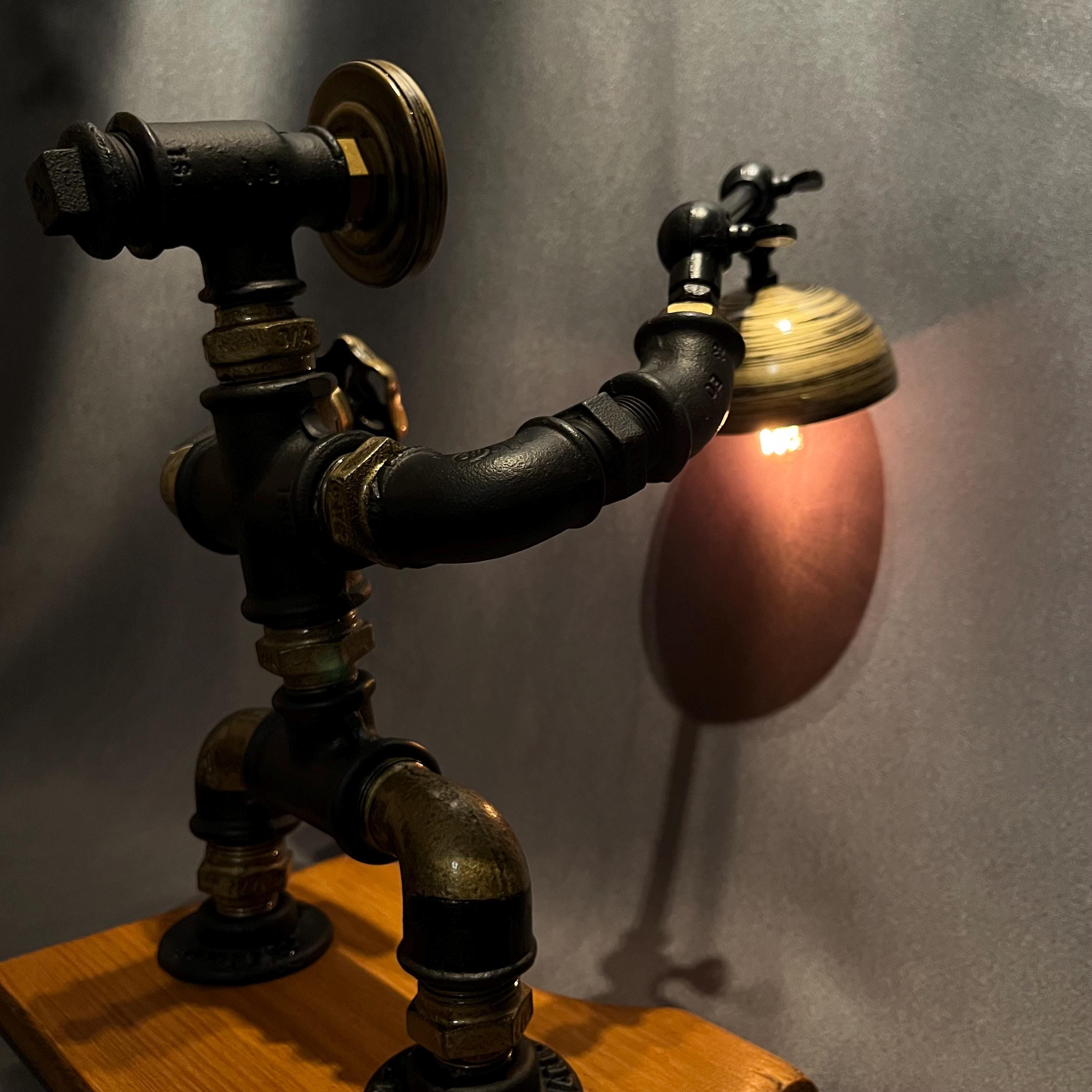 Edison Steampunk Lamp Unique Table Lighting Bedside Industrial Desk ...