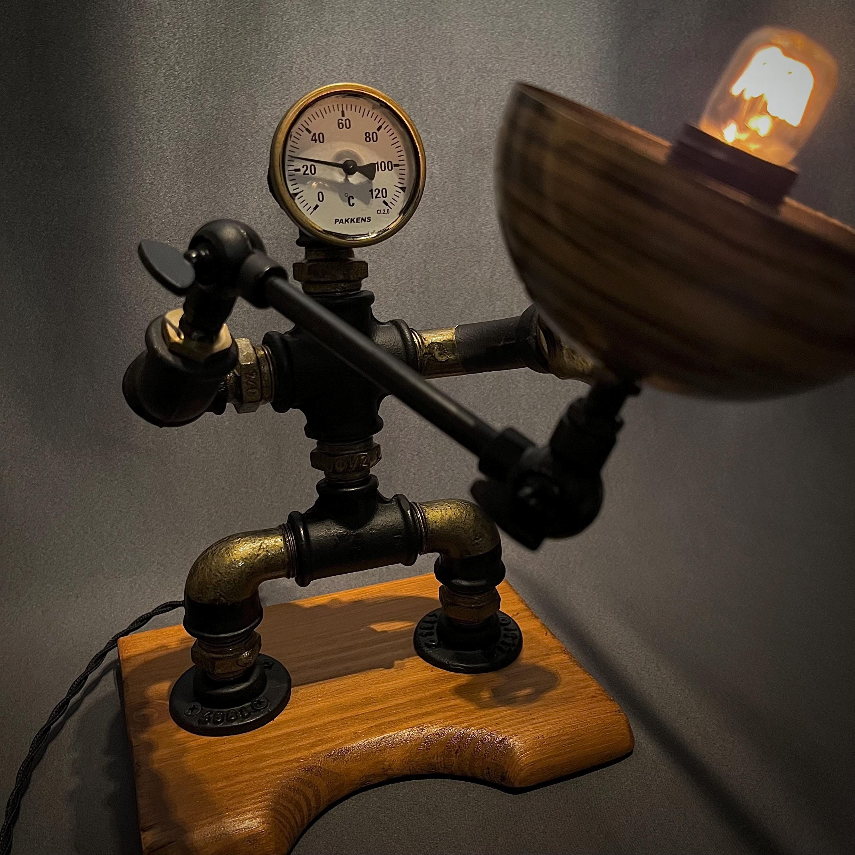 Edison Steampunk Lamp Unique Table Lighting Bedside Industrial Desk ...