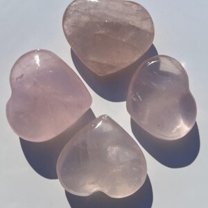 One (1) Beautiful Rose Quartz heart, From Brazil, Heart Chakra, Healing Energy, Self love, Natural Stone, Handpicked & Intuitively chosen