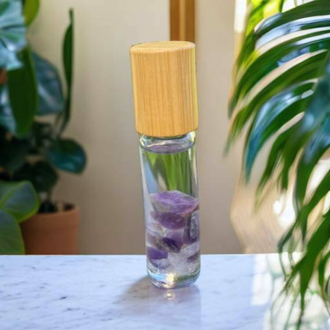 Natural Perfume Antianxiety Essential Oil Crystal Infused Etsy