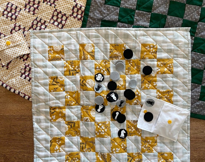 Quilted Chess/Checkers Game Board