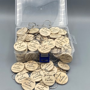 Gepersonaliseerde sleutelhangers | cadeau, souvenir Bruiloft | doop | Getuigen, Meesteres, Atsem, Nanny