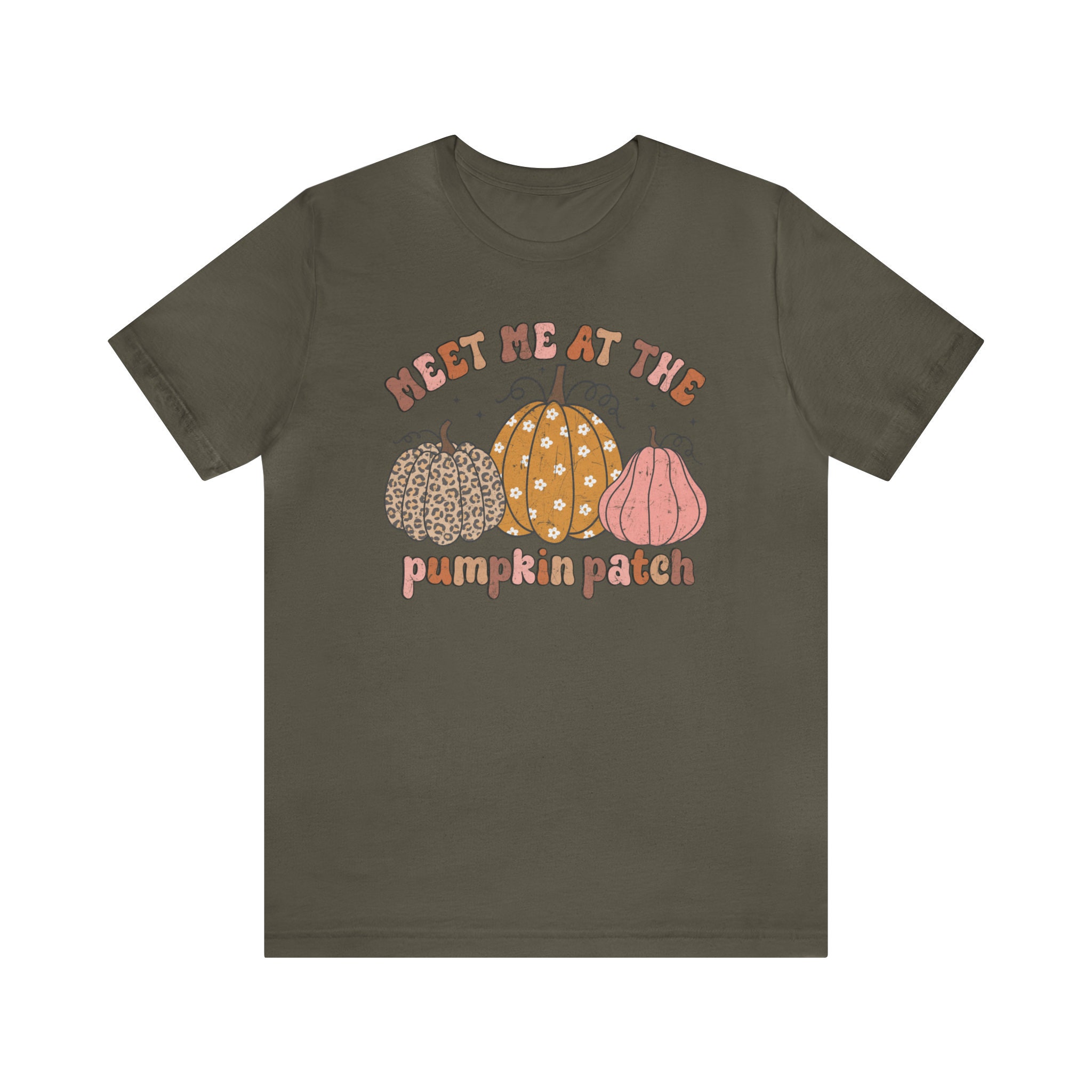Discover Meet Me at the Pumpkin Patch Shirt | Bella + Canvas 3001 Unisex Jersey Short Sleeve Tee | Fall, Halloween, Retro
