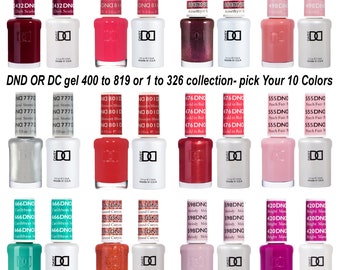 Gel DND ou DC 400 à 819 ou 1 à 326 Collection - Choisissez vos 10 couleurs